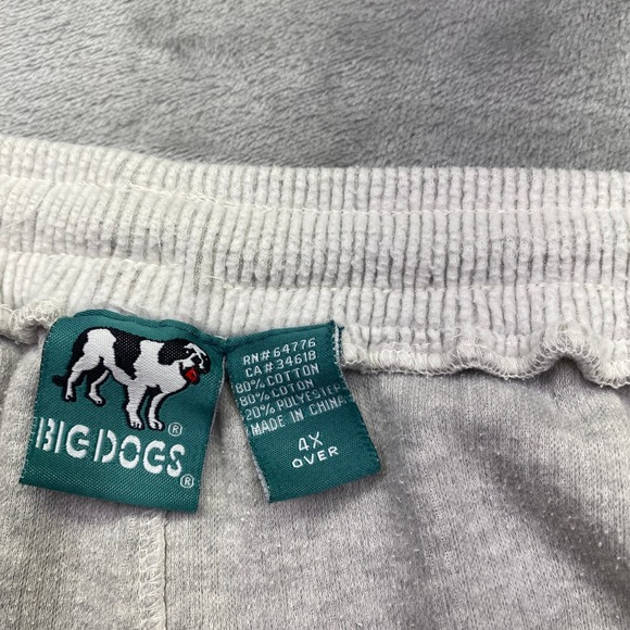 VTG Big Dogs Striped Fleece Lounge Pants Pajama Bottoms 4X Over Relax Sleepwear - Picture 7 of 9